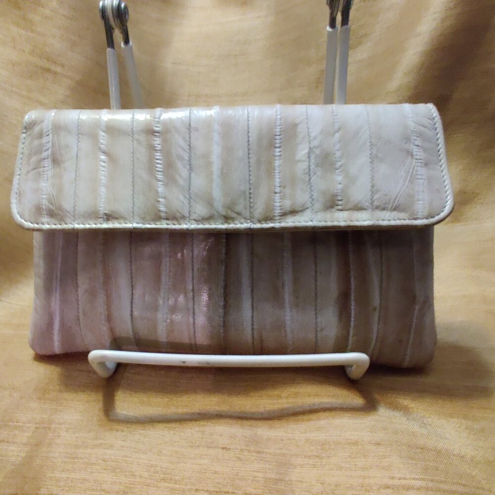 Blonde Genuine Eel Skin (Sea Serpent) Leather Wallet